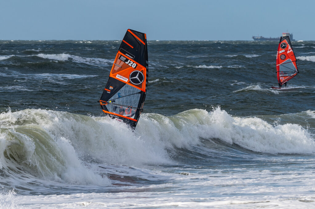 Windsurf World Cup Sylt 2022, Takara Ishii J-20 Cutback Waveriding at Brandenburger Strand