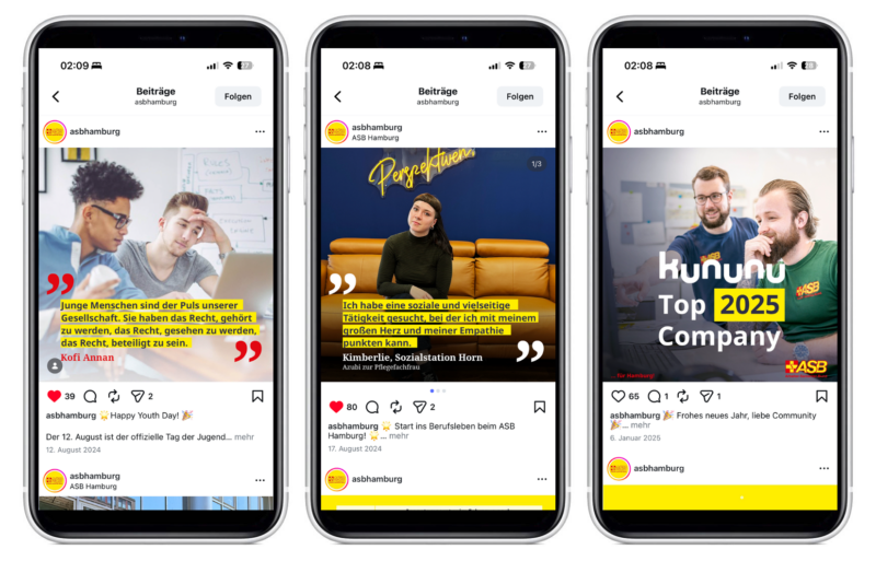 Social-Media Beiträge ASB